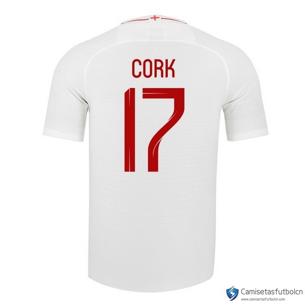 Camiseta Seleccion Inglaterra Primera equipo Cork 2018 Blanco
